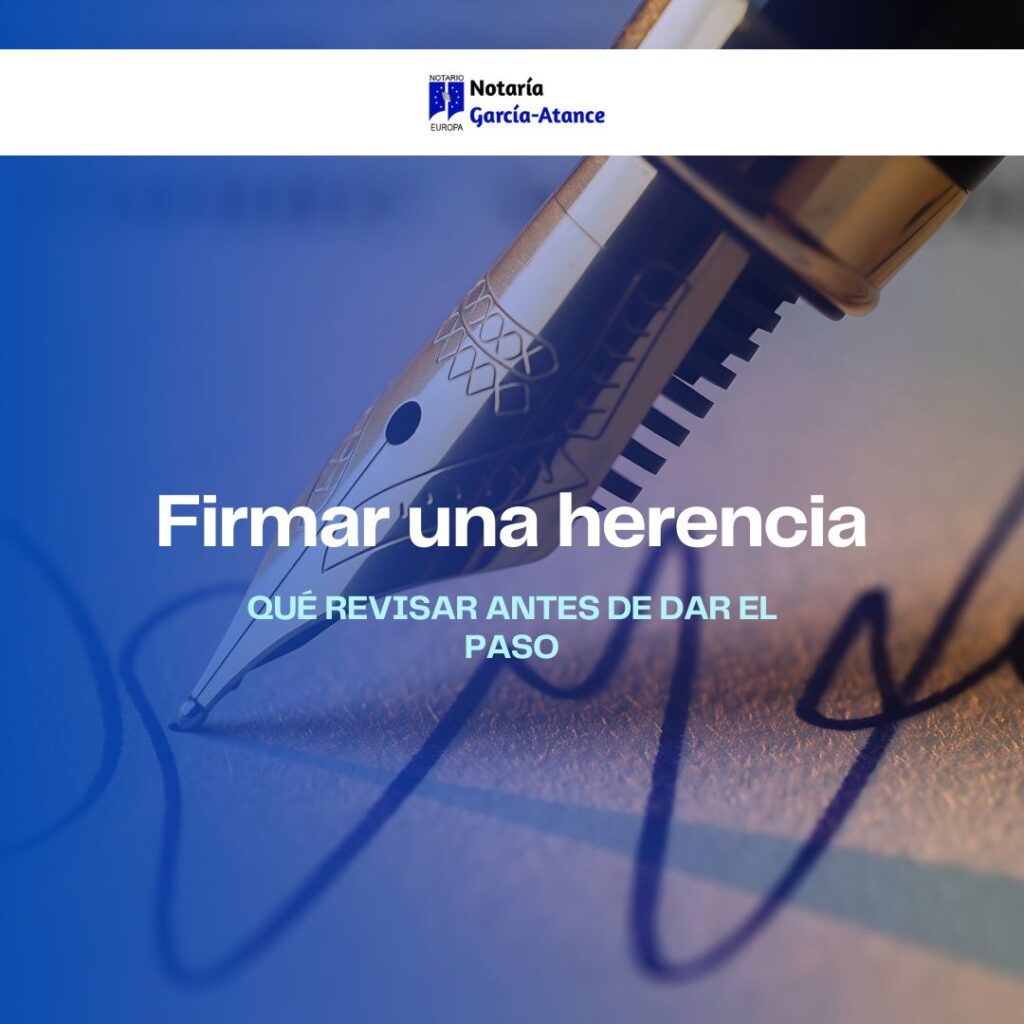 firmar herencia